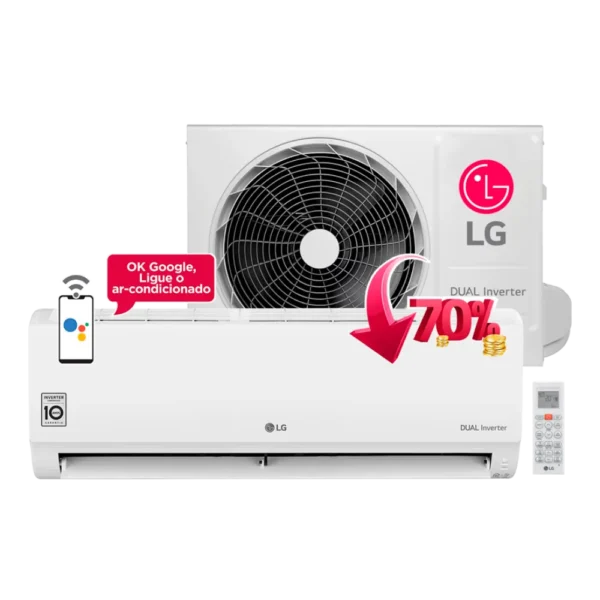 Ar Condicionado LG Dual Inverter Voice +IA 9000 Btus Frio 127v R-32